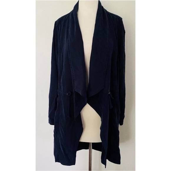 MAX Jeans Woman’s Drape Front Blue Tencel Lightweight Jacket. Medium - Picture 8 of 8